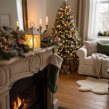 LED Vánoční lucerna LED/2xAA teplá bílá