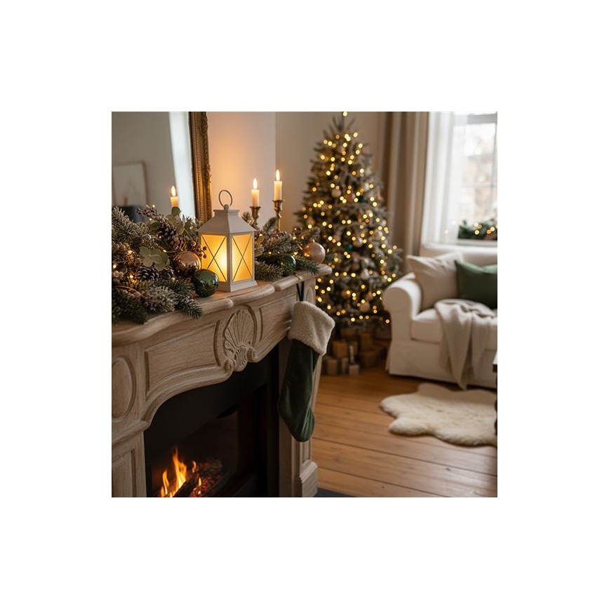 LED Vánoční lucerna LED/2xAA teplá bílá