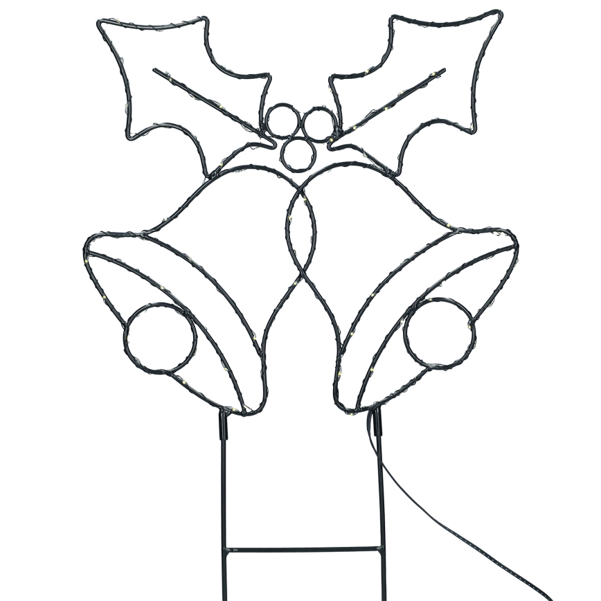 LED Venkovní vánoční dekorace 100xLED/3xAA IP44 teplá bílá zvonky