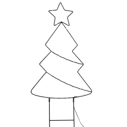 LED Venkovní vánoční dekorace 85xLED/3xAA IP44 teplá bílá stromeček