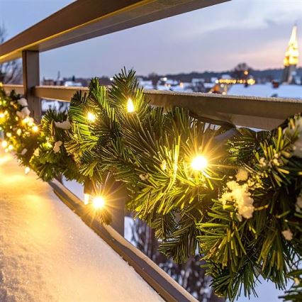 LED Venkovní vánoční dekorace GIRLANDA 80xLED/3xAA 500 cm IP44