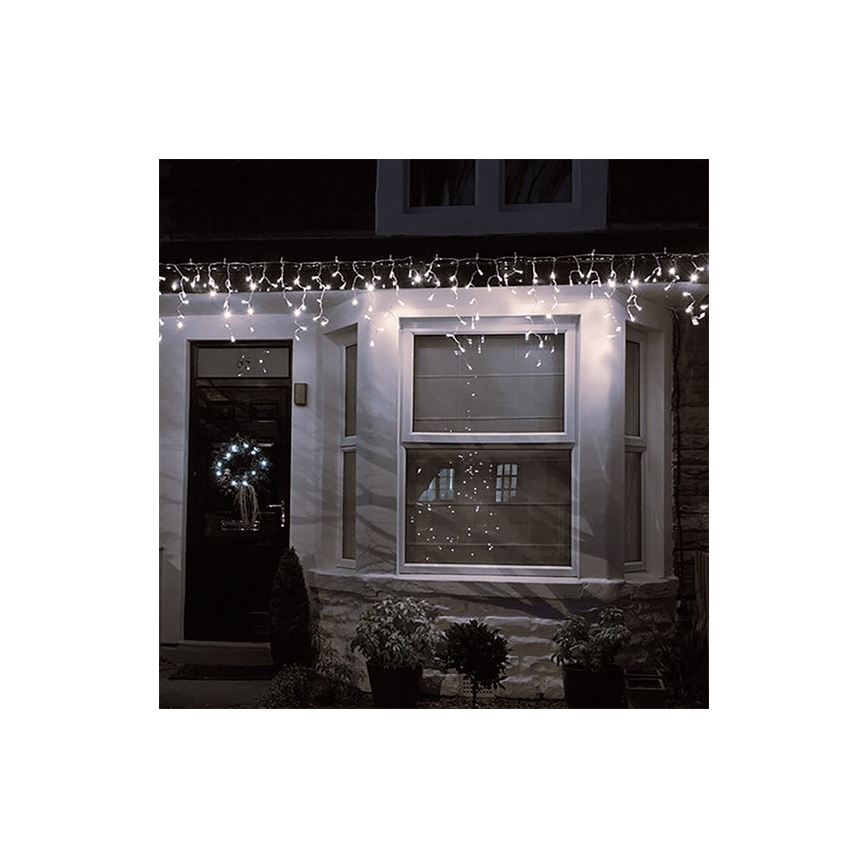 LED Vánoční venkovní světelný závěs 120xLED/230V 3m IP44