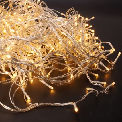 LED Venkovní vánoční závěs 360xLED/8 funkcí 15m IP44 teplá bílá