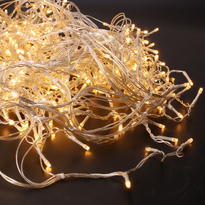 LED Venkovní vánoční závěs 360xLED/8 funkcí 15m IP44 teplá bílá