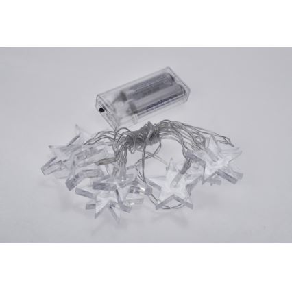 LED  řetěz 10xLED/2xAA 2,5m modrá
