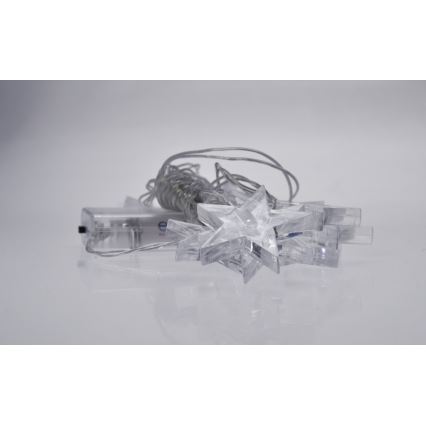 LED  řetěz 10xLED/2xAA 2,5m modrá