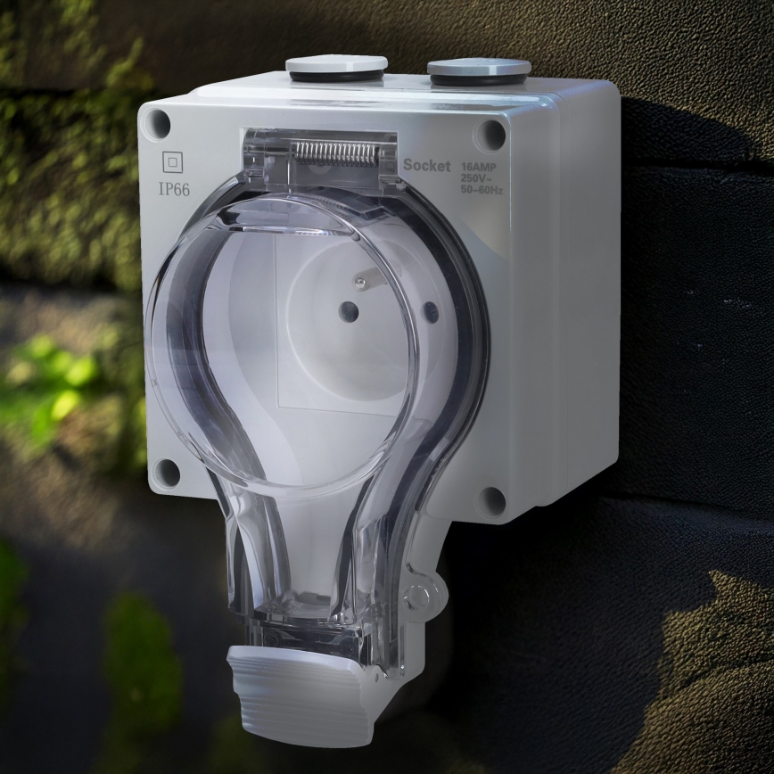 Zásuvka do vlhkého prostředí 230V/16A IP66
