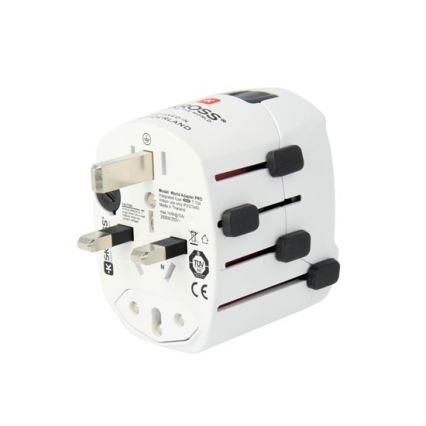 Univerzální cestovní adaptér pro celý svět 230V + USB port