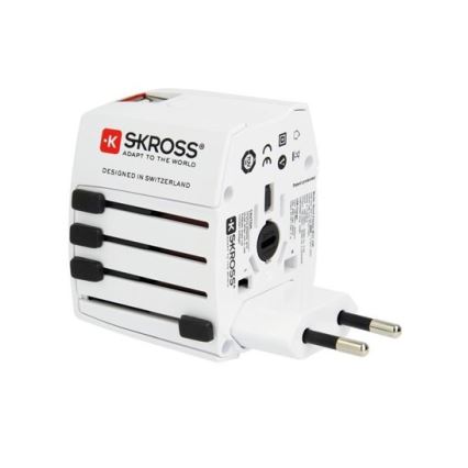 Mezinárodní cestovní adaptér 230V + 2x USB port