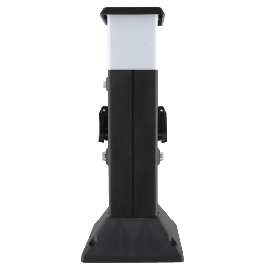 Venkovní lampa se 2 zásuvkami 1xE14/15W/230V IP44 černá