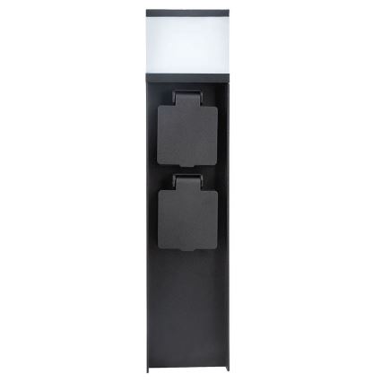 Venkovní lampa se 2 zásuvkami 1xG9/11W/230V IP44 černá