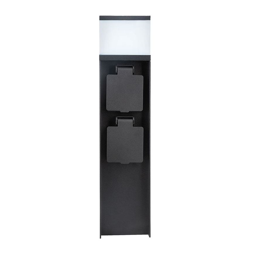 Venkovní lampa se 2 zásuvkami 1xG9/11W/230V IP44 černá
