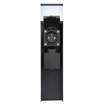 Venkovní lampa se 2 zásuvkami 1xG9/11W/230V IP44 černá