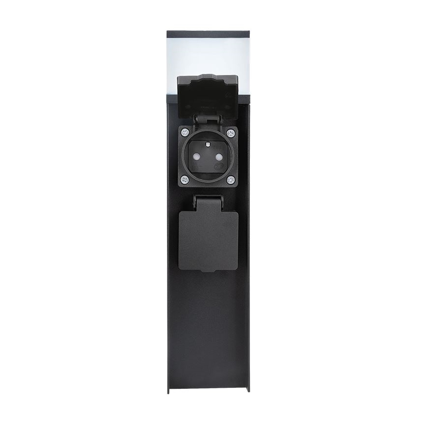 Venkovní lampa se 2 zásuvkami 1xG9/11W/230V IP44 černá