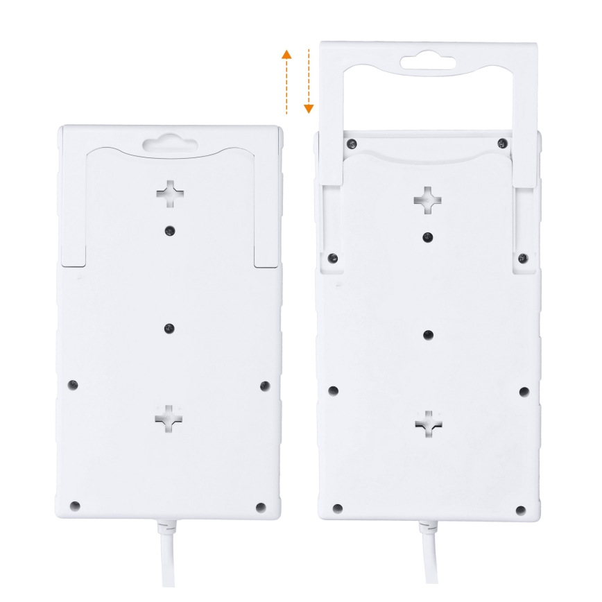 Prodlužovací kabel s vypínačem 8Z Typ E + 1xUSB-A + 1xUSB-C 2m bílá