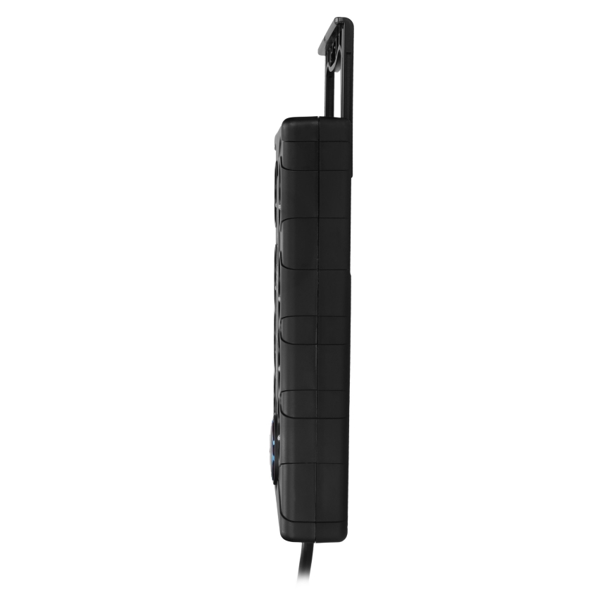 Prodlužovací kabel s vypínačem 8Z Typ E + 1xUSB-A + 1xUSB-C 2m černá