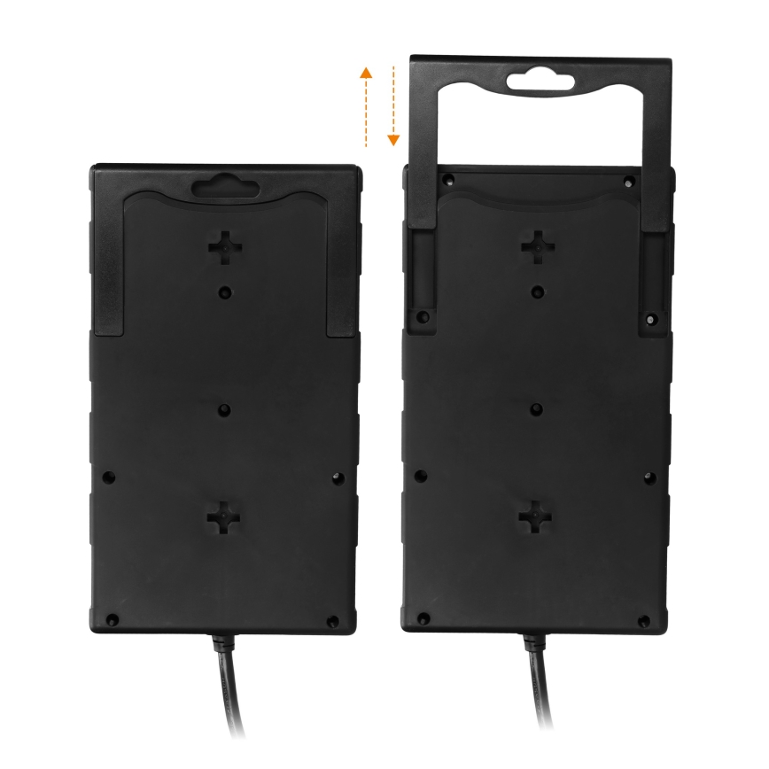 Prodlužovací kabel s vypínačem 8Z Typ E + 1xUSB-A + 1xUSB-C 2m černá