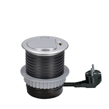 Vestavná USB zásuvka s víčkem 230V