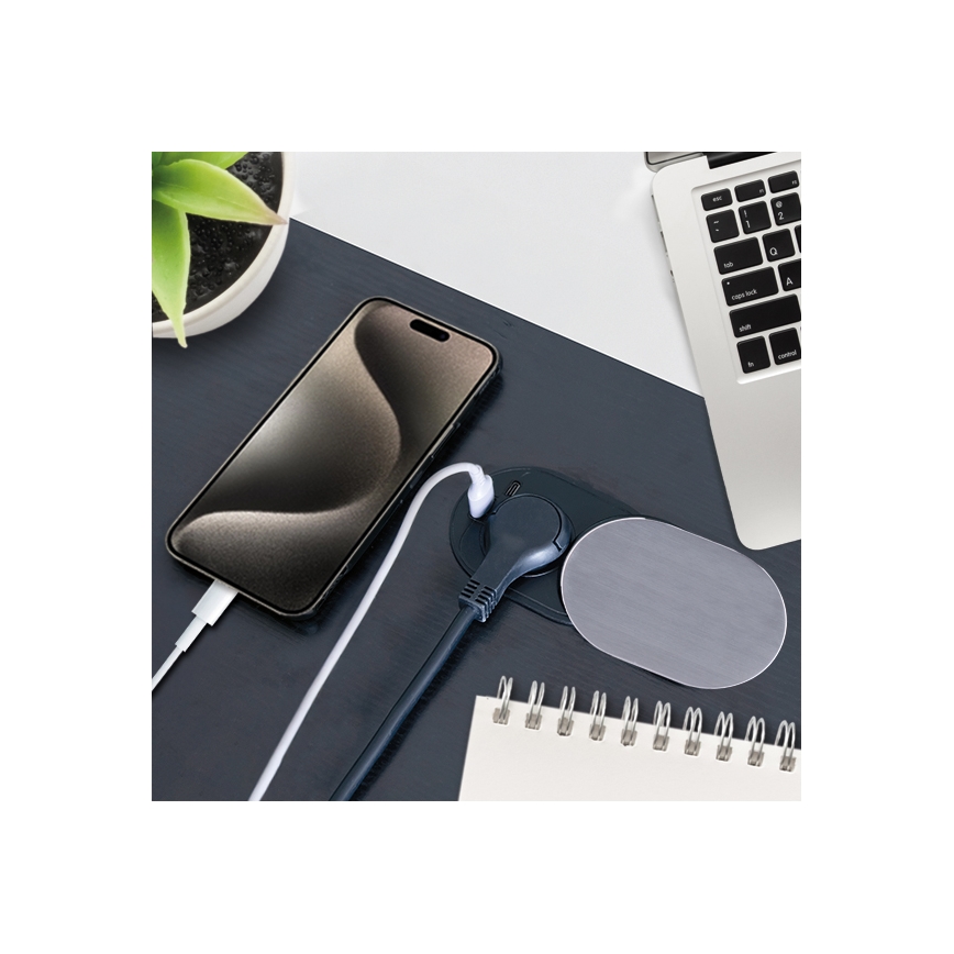 Vestavná zásuvka 1Z + USB A+C