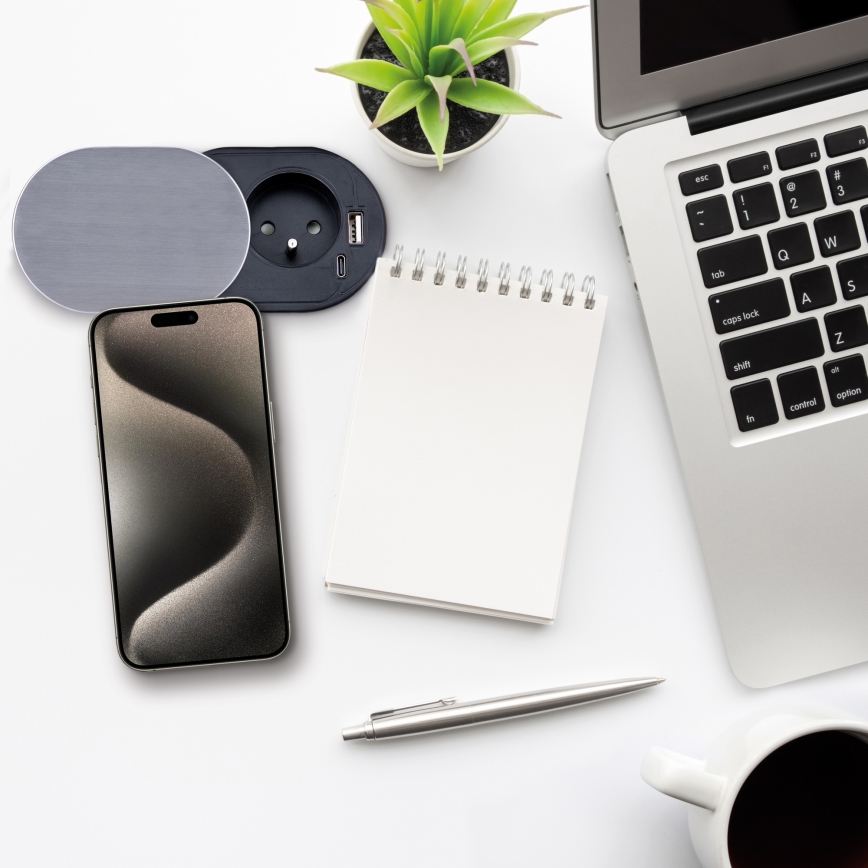 Vestavná zásuvka 1Z + USB A+C