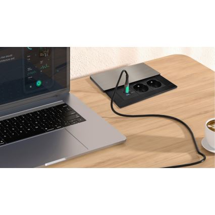 Vestavná zásuvka 20W 2Z + USB-A + USB-C
