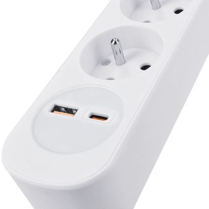 Prodlužovací kabel s vypínačem 5Z s USB A+C nabíjením 3 m