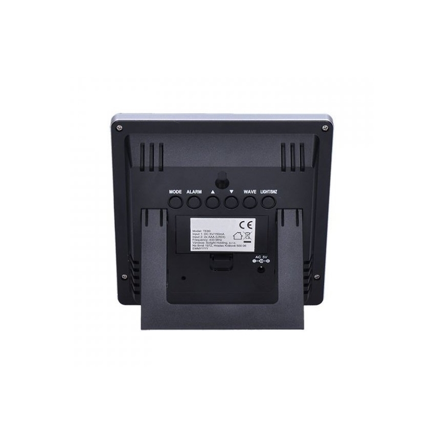 Meteostanice s LCD displejem 230V/2xAAA černá