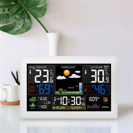 Meteostanice s barevným LCD displejem 5V/2xAA + 2xAA
