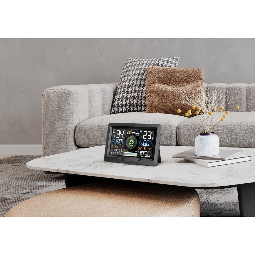 Profofesionální meteostanice s barevným LCD displejem 5V/2xAA + 3xAA + 2xAA Wi-Fi Tuya