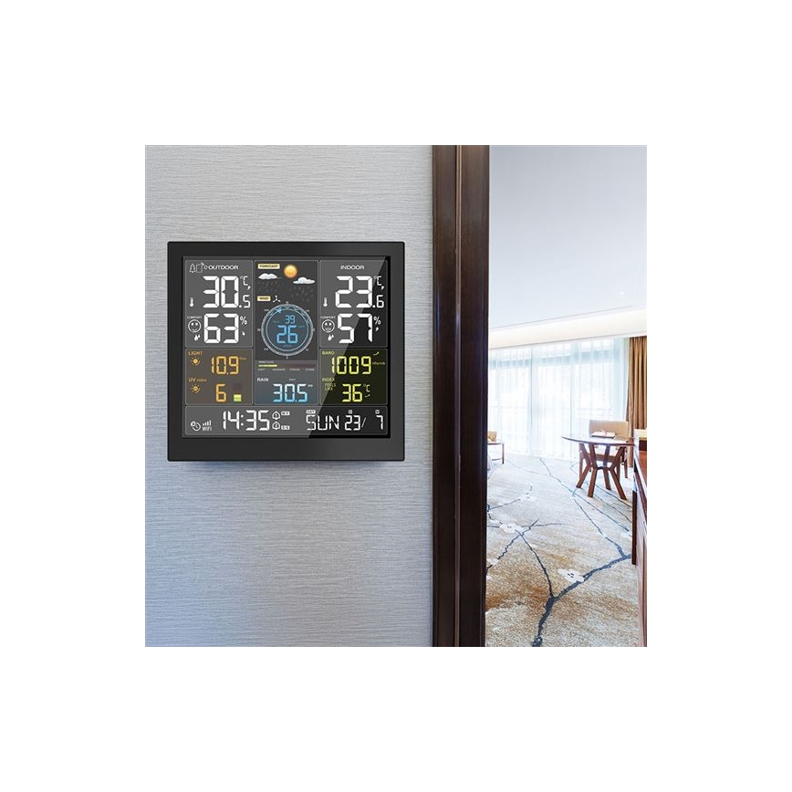 Profesionální meteostanice s LCD disp 5V/2xAA + 3xAAA Wi-Fi