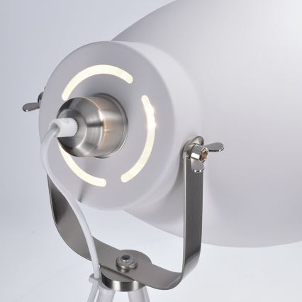 LED Stojací lampa 1xE27/10W/230V bílá 145cm