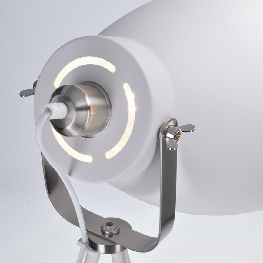 LED Stojací lampa 1xE27/8W/230V bílá 145cm