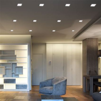 LED Podhledové svítidlo LED/18W/230V 3000/4000/6000K 22,5x22,5 cm bílá