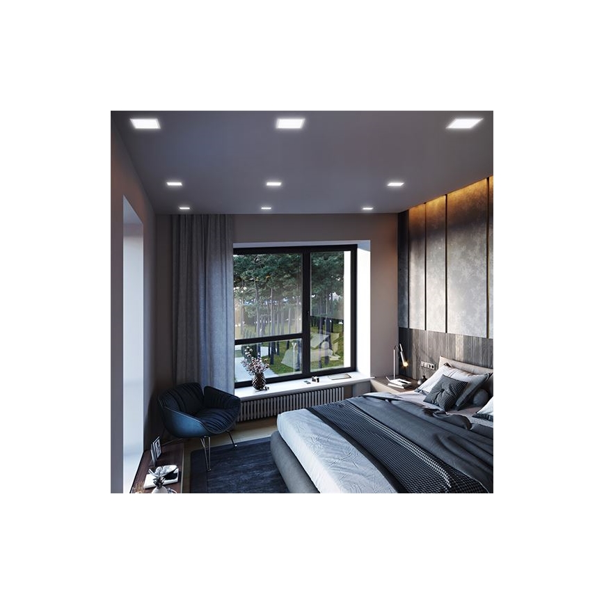 LED Podhledové svítidlo LED/18W/230V 3000/4000/6000K 22,5x22,5 cm bílá