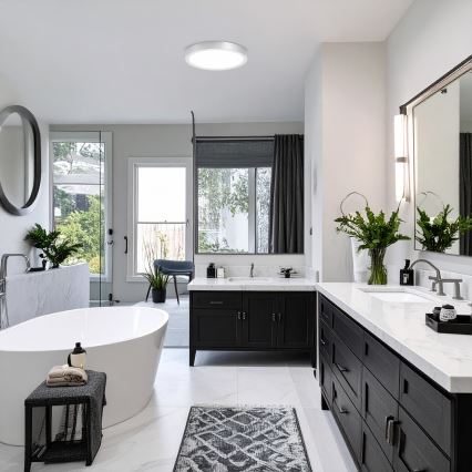 LED Přisazený/podhledový panel 2v1 18W/230V 3000/4000/6000K pr. 22,5 cm IP54 stř