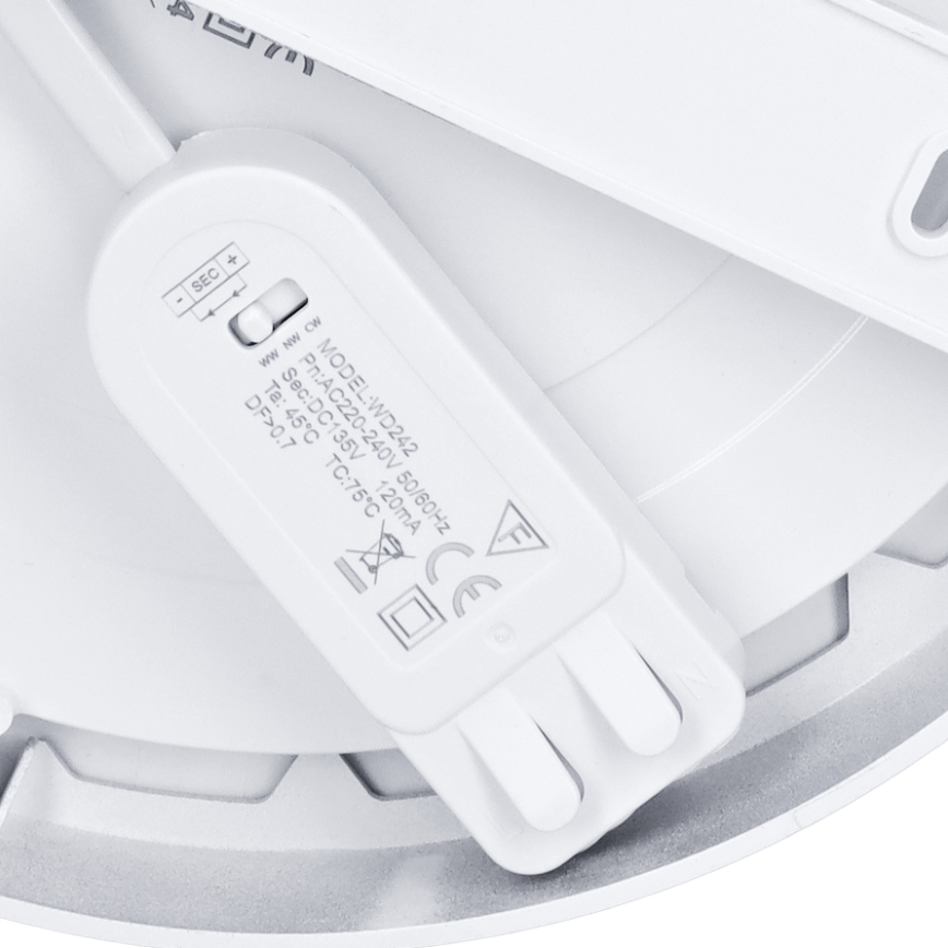 LED Přisazený/podhledový panel 2v1 18W/230V 3000/4000/6000K pr. 22,5 cm IP54 stř