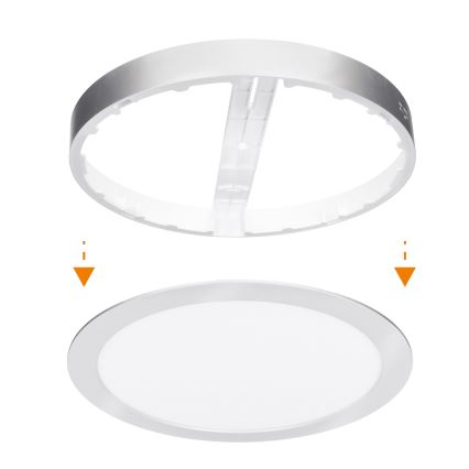 LED Přisazený/podhledový panel 2v1 24W/230V 3000/4000/6000K pr. 30 cm IP54 stř