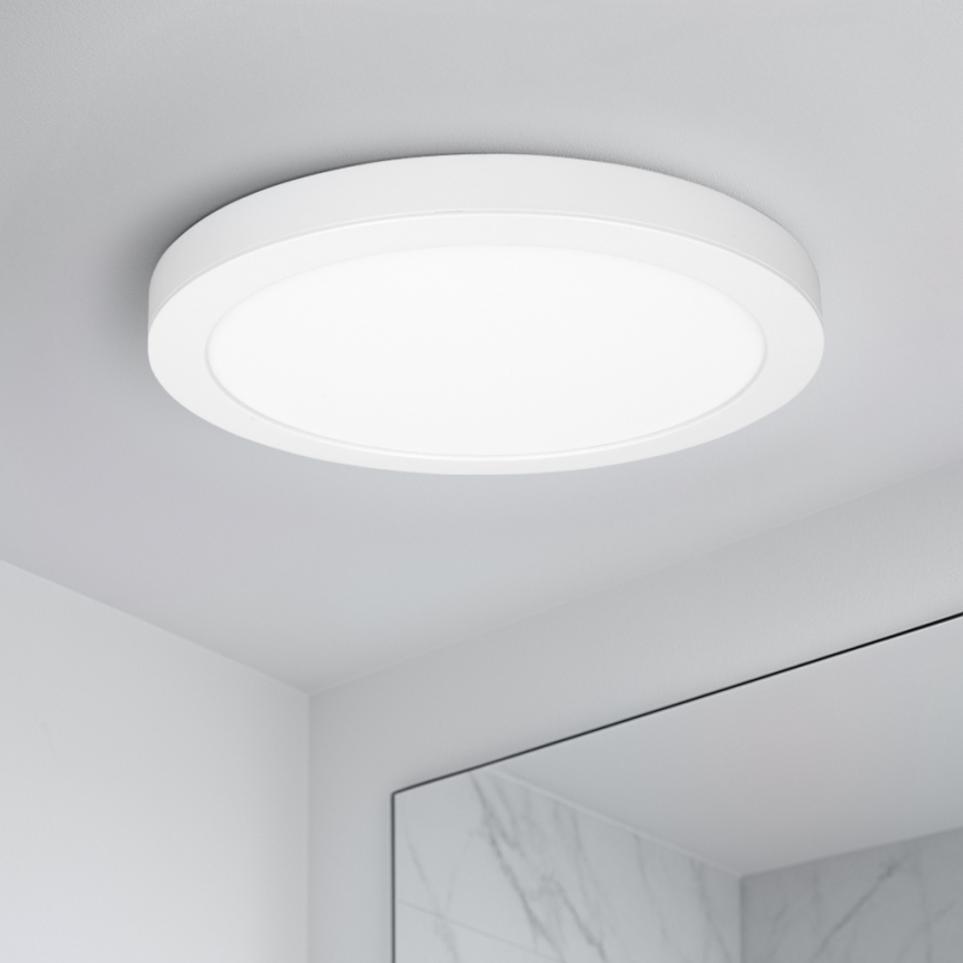LED Přisazený/podhledový panel 2v1 24W/230V 3000/4000/6000K pr. 30 cm IP54 bílá