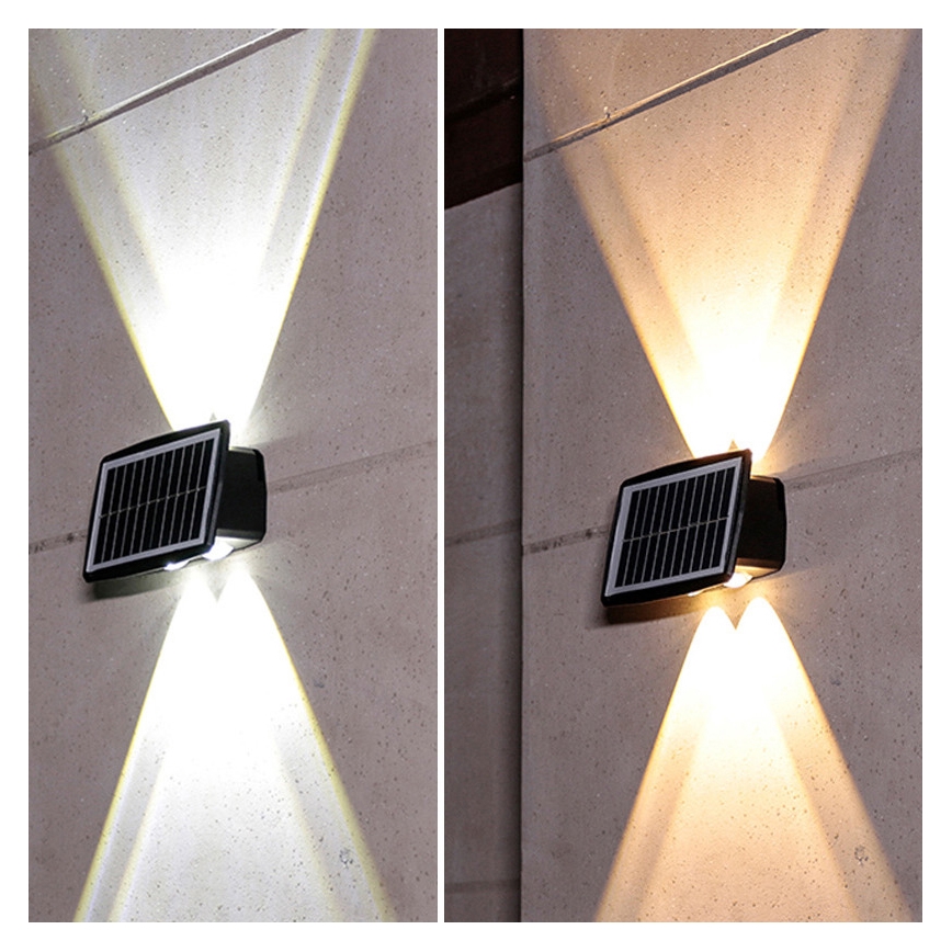 LED Solární nástěnné svítidlo LED/3,7V IP44 1200 mAh