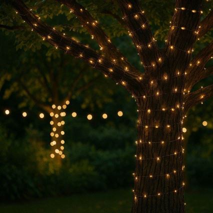 LED Solární dekorační řetěz LED/3,7V 800 mAh 22 m