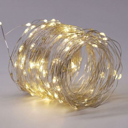 LED Solární dekorační řetěz LED/3,7V 800 mAh 22 m