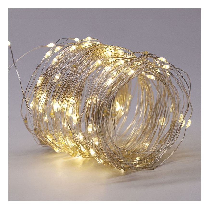 LED Solární dekorační řetěz LED/3,7V 800 mAh 22 m