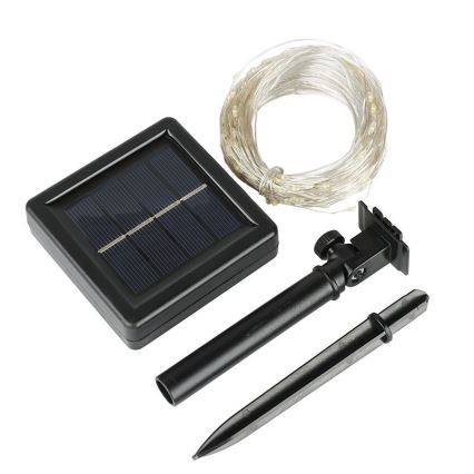 LED Solární dekorační řetěz LED/3,7V 800 mAh 22 m