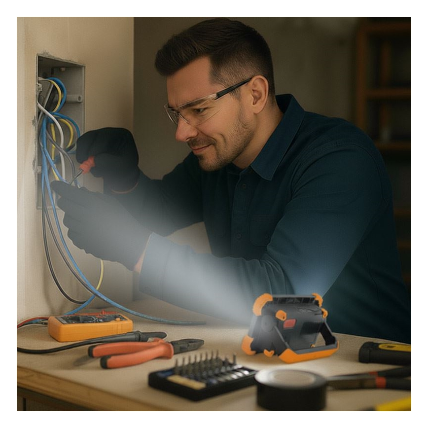 LED Nabíjecí reflektor LED/10W/3,7V 4400 mAh