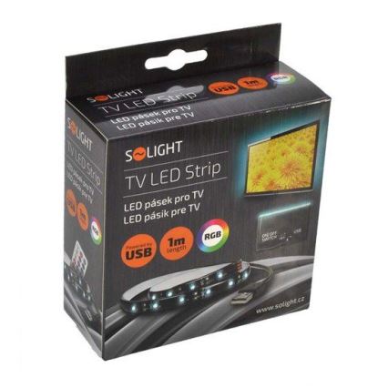 SADA 2x LED RGB Pásek pro TV s dálkovým ovladačem LED/USB 2x50cm