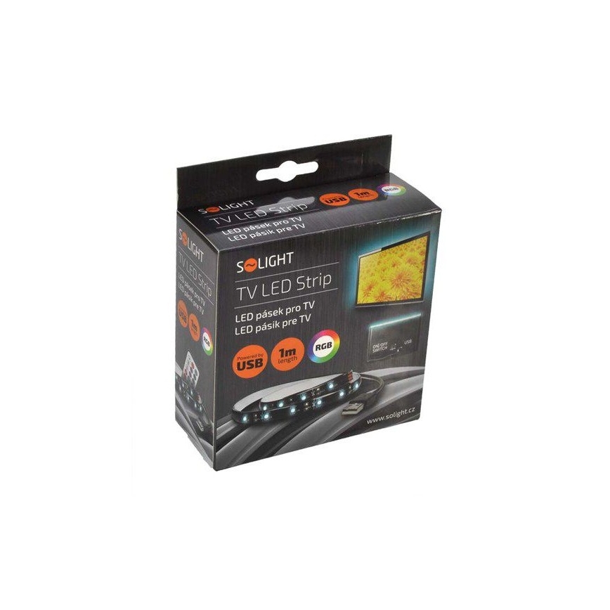 SADA 2x LED RGB Pásek pro TV s dálkovým ovladačem LED/USB 2x50cm