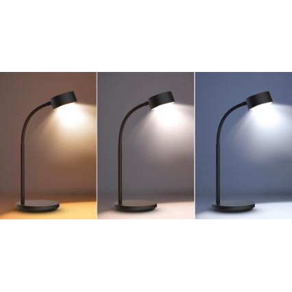LED Stmívatelná dotyková stolní lampa LED/4,5W/5V 3000/4000/6500K černá
