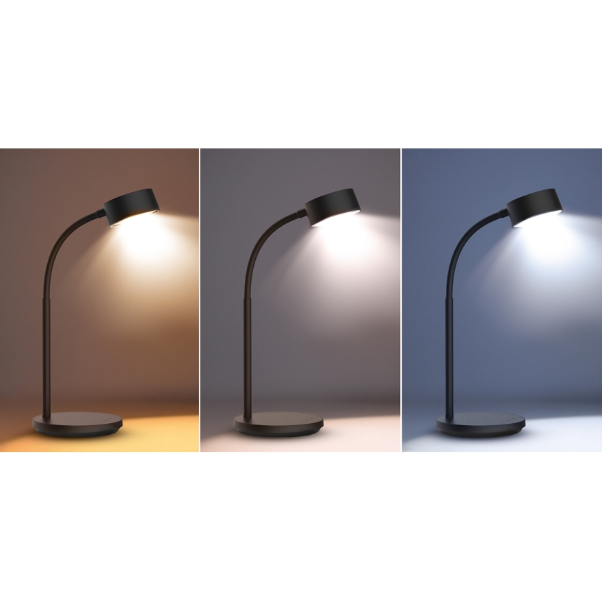 LED Stmívatelná dotyková stolní lampa LED/4,5W/5V 3000/4000/6500K černá