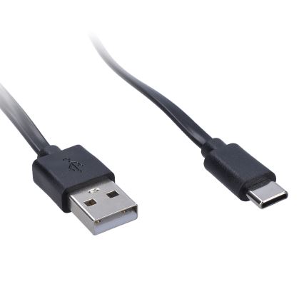 LED Stmívatelná flexibilní nabíjecí stolní lampa s klipem LED/2W/1800 mAh 3000/4000/6500K černá