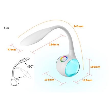 LED RGB stolní lampa stmívatelná LED/6W/230V